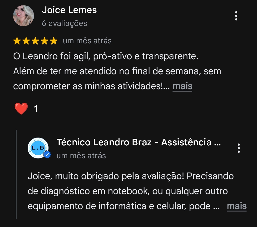 Avaliação Google Maps 3