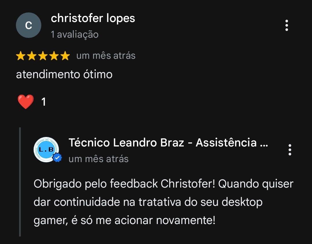 Avaliação Google Maps 4