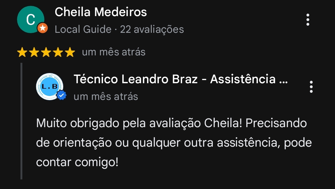 Avaliação Google Maps 5